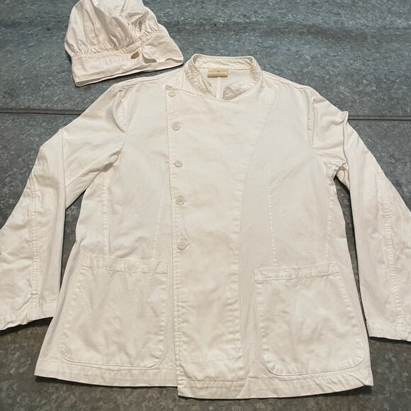 Vintage Chef Coat Jacket and Hat TG 54 US 44 L/XL Le Cotoniere Lombarde Cook - Picture 1 of 14